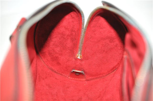 Authentic Louis Vuitton Epi Soufflot Hand Bag Red M52227 LV 5028F