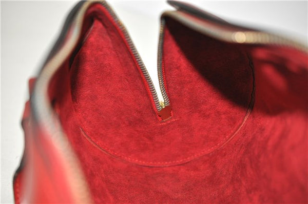 Authentic Louis Vuitton Epi Soufflot Hand Bag Red M52227 LV 5028F