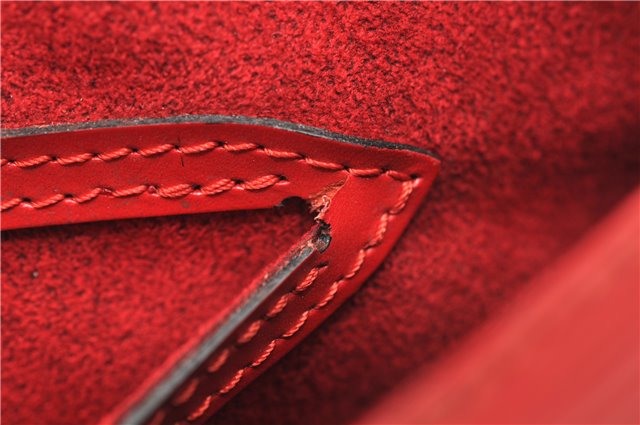 Authentic Louis Vuitton Epi Soufflot Hand Bag Red M52227 LV 5028F