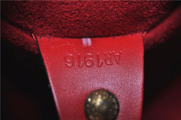 Authentic Louis Vuitton Epi Soufflot Hand Bag Red M52227 LV 5028F