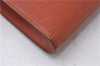 Authentic Louis Vuitton Epi Arts Deco Clutch Bag Brown M52633 LV 5029D