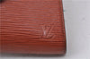Authentic Louis Vuitton Epi Arts Deco Clutch Bag Brown M52633 LV 5029D