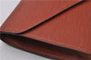 Authentic Louis Vuitton Epi Arts Deco Clutch Bag Brown M52633 LV 5029D