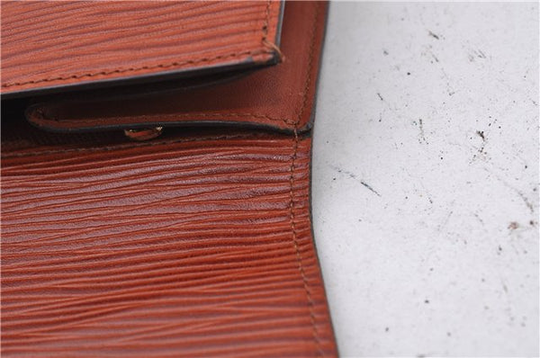 Authentic Louis Vuitton Epi Arts Deco Clutch Bag Brown M52633 LV 5029D