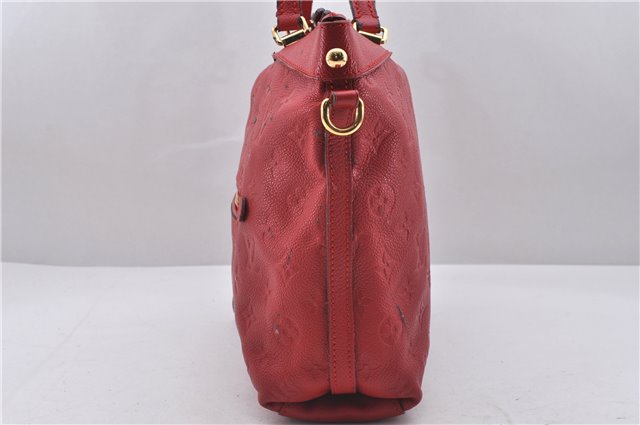 Auth Louis Vuitton Monogram Empreinte Bastille PM 2Way Tote Bag M41169 Red 5030D