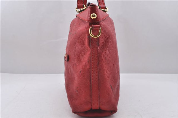 Auth Louis Vuitton Monogram Empreinte Bastille PM 2Way Tote Bag M41169 Red 5030D