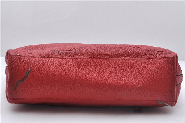 Auth Louis Vuitton Monogram Empreinte Bastille PM 2Way Tote Bag M41169 Red 5030D