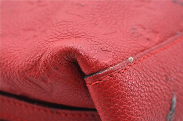 Auth Louis Vuitton Monogram Empreinte Bastille PM 2Way Tote Bag M41169 Red 5030D
