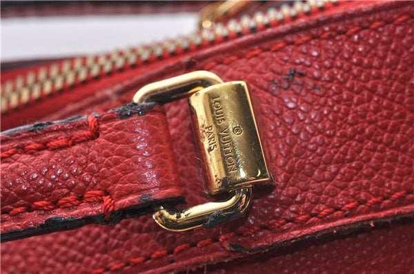 Auth Louis Vuitton Monogram Empreinte Bastille PM 2Way Tote Bag M41169 Red 5030D
