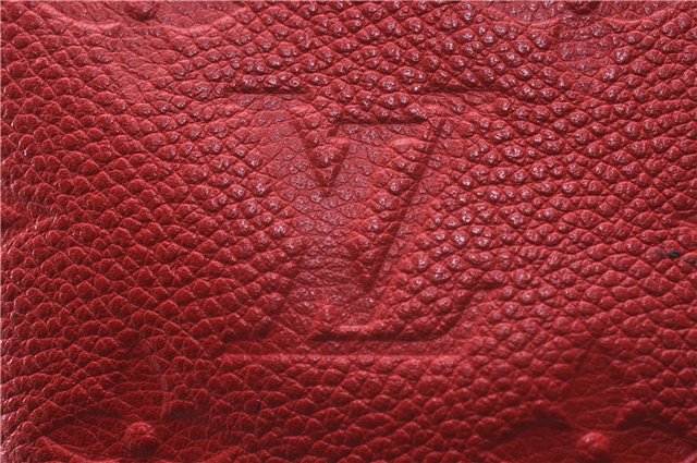 Auth Louis Vuitton Monogram Empreinte Bastille PM 2Way Tote Bag M41169 Red 5030D