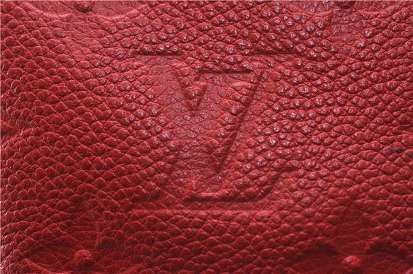 Auth Louis Vuitton Monogram Empreinte Bastille PM 2Way Tote Bag M41169 Red 5030D