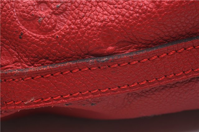 Auth Louis Vuitton Monogram Empreinte Bastille PM 2Way Tote Bag M41169 Red 5030D