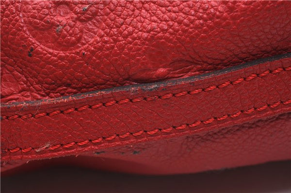 Auth Louis Vuitton Monogram Empreinte Bastille PM 2Way Tote Bag M41169 Red 5030D