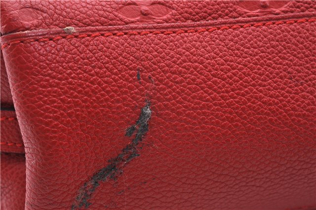 Auth Louis Vuitton Monogram Empreinte Bastille PM 2Way Tote Bag M41169 Red 5030D