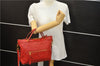 Auth Louis Vuitton Monogram Empreinte Bastille PM 2Way Tote Bag M41169 Red 5030D