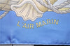 Authentic HERMES Carre 90 Scarf "L'AIR MARIN" Silk Light Blue 5030E