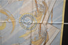 Authentic HERMES Carre 90 Scarf "Face au larg" Silk Yellow 5031E