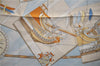 Authentic HERMES Carre 90 Scarf "Face au larg" Silk Yellow 5031E