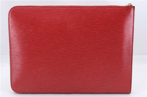 Authentic Louis Vuitton Epi Poche Documents Document Case M54497 Red LV 5032D