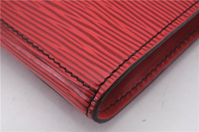 Authentic Louis Vuitton Epi Poche Documents Document Case M54497 Red LV 5032D