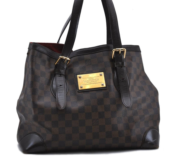 Auth LOUIS VUITTON Damier Hampstead MM Shoulder Tote Bag N51204 LV Junk 5034C