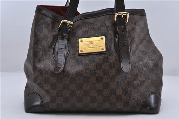 Auth LOUIS VUITTON Damier Hampstead MM Shoulder Tote Bag N51204 LV Junk 5034C