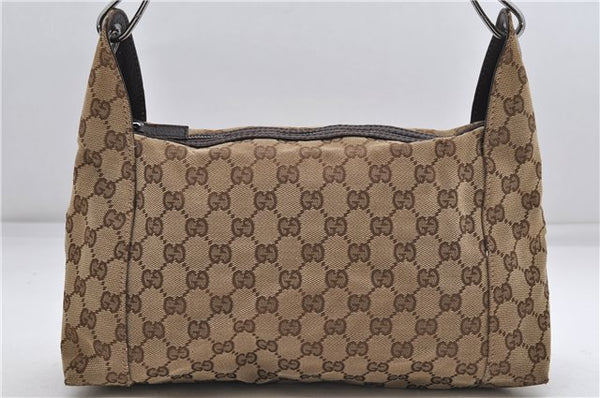 Authentic GUCCI Shoulder Hand Bag GG Canvas Leather 113023 Brown 5035D