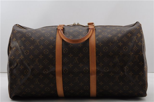 Authentic Louis Vuitton Monogram Keepall 55 Travel Boston Bag M41424 LV 5035F