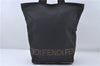 Authentic FENDI Nylon Leather Logo Tote Hand Bag Black 5036D