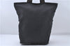 Authentic FENDI Nylon Leather Logo Tote Hand Bag Black 5036D