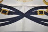 Authentic HERMES Carre 90 Scarf "BRIDES de GALA par" Silk Navy 5040E