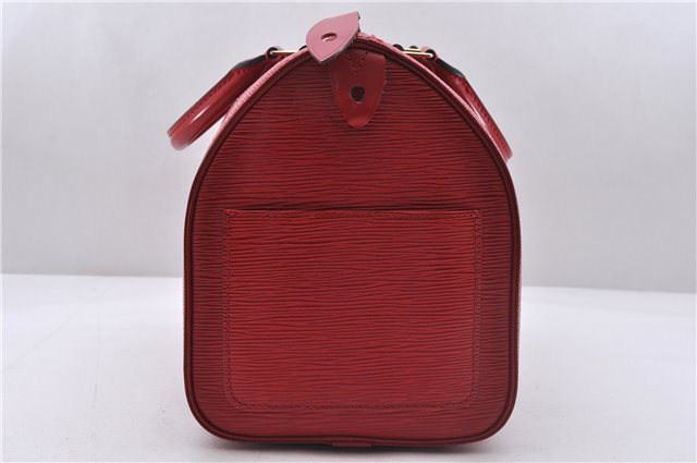 Authentic Louis Vuitton Epi Speedy 30 Hand Boston Bag Red M43007 LV 5042D