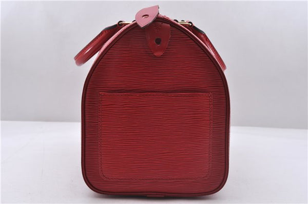 Authentic Louis Vuitton Epi Speedy 30 Hand Boston Bag Red M43007 LV 5042D
