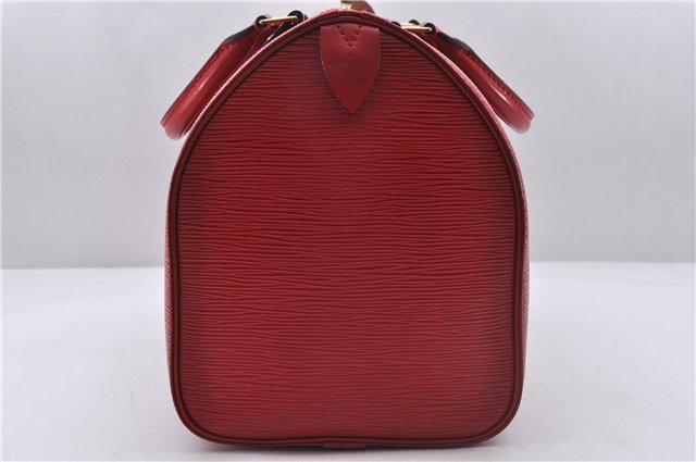 Authentic Louis Vuitton Epi Speedy 30 Hand Boston Bag Red M43007 LV 5042D
