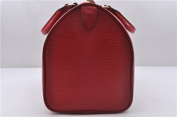Authentic Louis Vuitton Epi Speedy 30 Hand Boston Bag Red M43007 LV 5042D