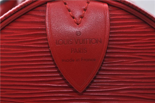 Authentic Louis Vuitton Epi Speedy 30 Hand Boston Bag Red M43007 LV 5042D