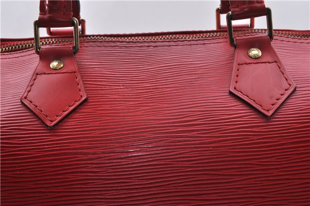 Authentic Louis Vuitton Epi Speedy 30 Hand Boston Bag Red M43007 LV 5042D