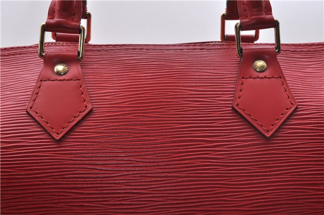 Authentic Louis Vuitton Epi Speedy 30 Hand Boston Bag Red M43007 LV 5042D