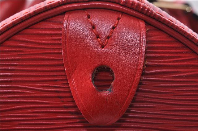 Authentic Louis Vuitton Epi Speedy 30 Hand Boston Bag Red M43007 LV 5042D