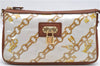 Authentic Louis Vuitton Monogram Charm Pochette Accessoires Pouch White 5043D
