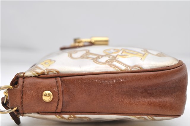 Authentic Louis Vuitton Monogram Charm Pochette Accessoires Pouch White 5043D