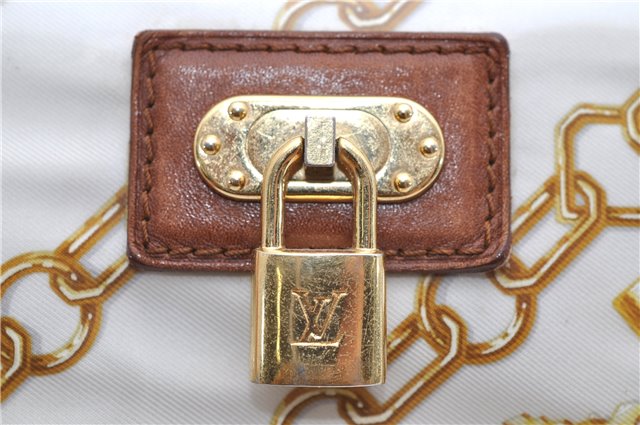 Authentic Louis Vuitton Monogram Charm Pochette Accessoires Pouch White 5043D