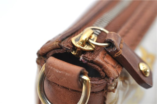 Authentic Louis Vuitton Monogram Charm Pochette Accessoires Pouch White 5043D