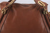 Authentic Chloe Paraty 2Way Shoulder Hand Bag Brown 5046D