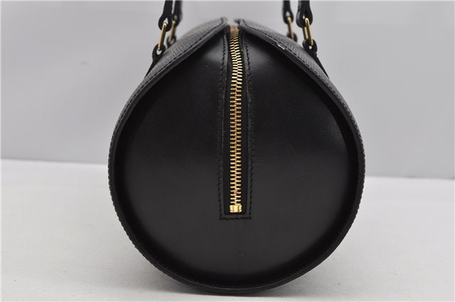 Authentic Louis Vuitton Epi Soufflot Black Hand Bag M52222 LV 5046F