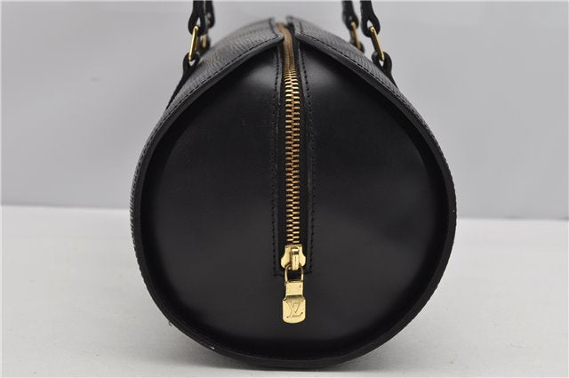 Authentic Louis Vuitton Epi Soufflot Black Hand Bag M52222 LV 5046F