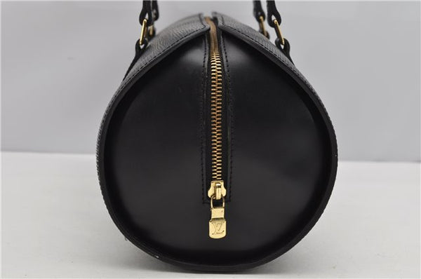 Authentic Louis Vuitton Epi Soufflot Black Hand Bag M52222 LV 5046F