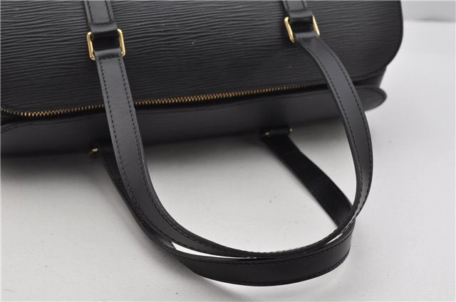 Authentic Louis Vuitton Epi Soufflot Black Hand Bag M52222 LV 5046F