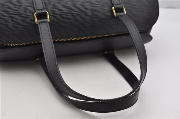 Authentic Louis Vuitton Epi Soufflot Black Hand Bag M52222 LV 5046F