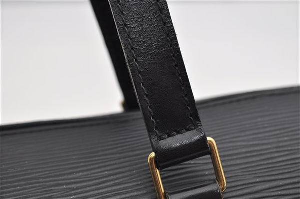 Authentic Louis Vuitton Epi Soufflot Black Hand Bag M52222 LV 5046F